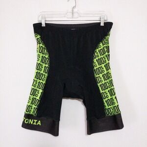 Hincapie Cycling Shorts Mens 3XL Black Pelotonia Padded Neon Green Biking New